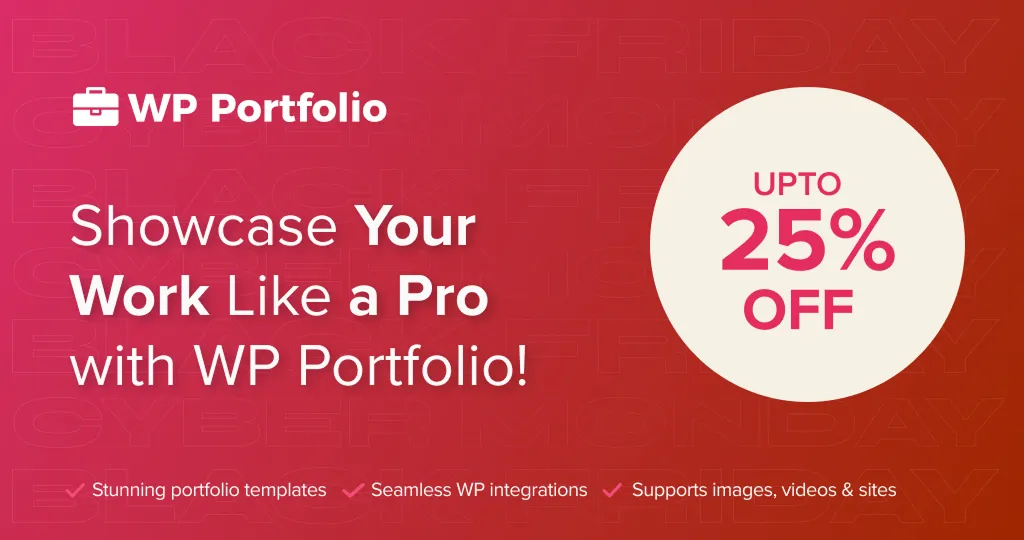 WP Portfolio Black Friday Deal 2025